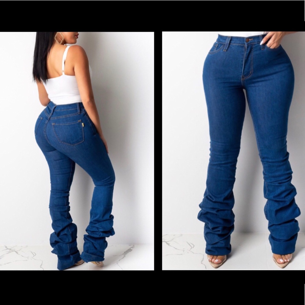 Ruffled Bottom Jeans